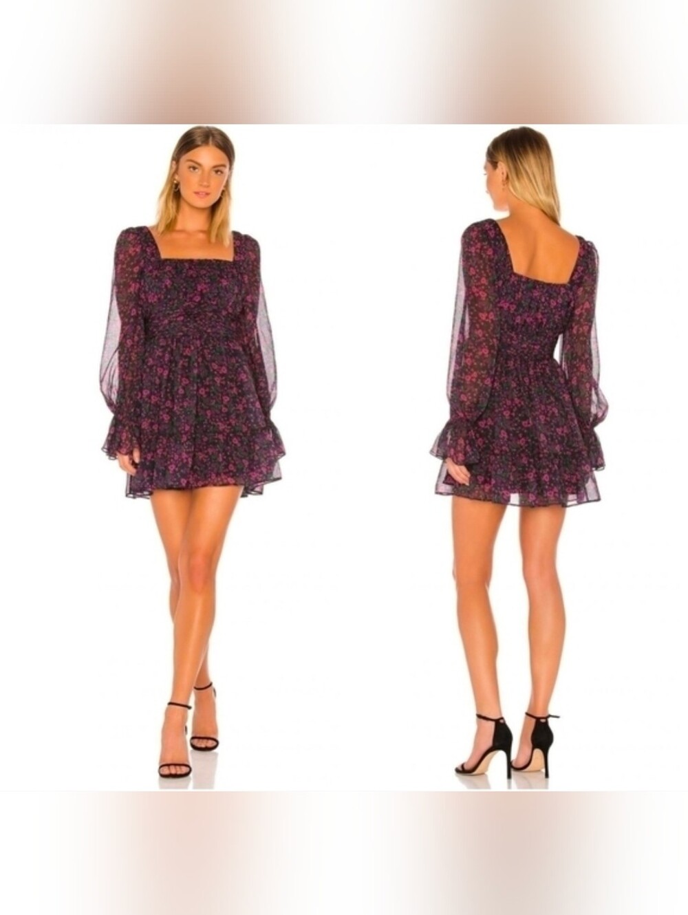Divine Heritage floral mini dress